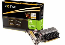 Zotac GeForce GT 730 Zone Grafikkarte (NVIDIA GT 730, 4GB DDR3, 64bit, Base-Takt 902 MHz, 1,6 GHz, DVI, HDMI, VGA, passiv gekühlt) Angebot bei HelloDeals