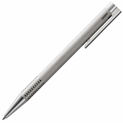 Lamy logo brushed Kugelschreiber - zeitloser Kuli in einem eleganten & robusten Gehäuse aus Edelstahl – inkl. Großraummine M 16 in Strichbreite M in schwarz Angebot bei HelloDeals