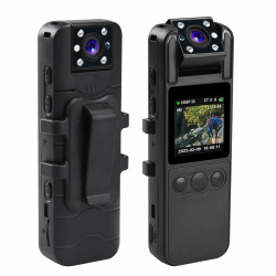 DANOPLUS Körperkamera HD 1080P Körperkameras mit Audio- und Videoaufnahme, 180 ° drehbares Objektiv, Body Cam mit IR-Nachtsicht & 10 Stunden Daueraufnahme, Persönliche Body Cam mit 1/4 Zoll Angebot bei HelloDeals