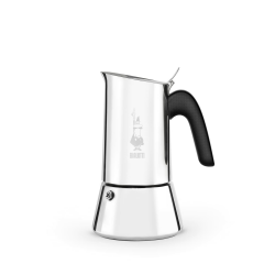 Bialetti - Neue italienische Espressomaschine Venus Induction aus Edelstahl, geeignet für alle Arten von Tellern, 4 Kaffeetassen (170 ml), Silber Angebot bei HelloDeals