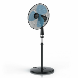 Brandson - Standventilator 40cm - Preisträger 2024 - Ventilator höhenverstellbar bis 122 cm - mobiler Lüfter, hoher Luftdurchsatz, 3 Geschwindigkeitsstufen, Oszillationsfunktion 80° Angebot bei HelloDeals