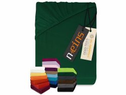 npluseins klassisches Jersey Spannbetttuch - vielen Farben + Größen - 100% Baumwolle 159.192, 90-100 x 200 cm, dunkelgrün Dunkelgrün 90-100 x 200 cm Angebot bei HelloDeals