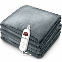 sinnlein® Heizdecke aus Plüsch 200 x 180 cm | elektrische Wärmedecke mit Abschaltautomatik | Kuscheldecke | Timerfunktion | 9 Temperaturstufen | waschbar bis 40°C | Digitalanzeige Angebot bei HelloDeals