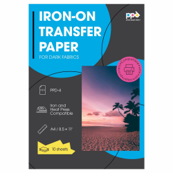 PPD 10xA4 Inkjet Premium Transferpapier für dunkles Textil, Bügeleisen und Transferpresse PPD-4-10 Angebot bei HelloDeals