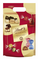 Lindt Schokolade Moments XL Beutel | 750g | Raffinierte Mischung aus feinsten LINDOR Kugeln, knackig-nussiger NUXOR Gianduja-Schokolade und knusprigen FIORETTO Pralinés | Schokoladen-Geschenk Angebot bei HelloDeals