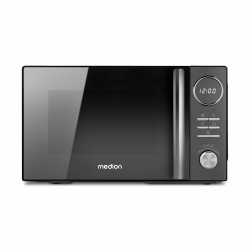 MEDION 3 in 1 Mikrowelle mit Grill und Heißluft Funktion (23 Liter, 900 Watt, 1.000 Watt Grill, 1.680 Watt Heißluft, 10 Automatikprogramme, Auftaufunktion, Display, MD11493) schwarz Angebot bei HelloDeals