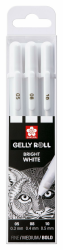 Sakura Gelly Roll Basic White Gelstifte-Set (3 Stück), verschiedene Größen | undurchsichtige Gelstifte für Hervorhebungen, Zeichnungen und Bastelarbeiten Angebot bei HelloDeals