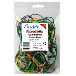 Läufer 69212 Rondella Gummiringe Größen sortiert gemischt, 50 g Beutel, bunt, besonders langlebig Angebot bei HelloDeals