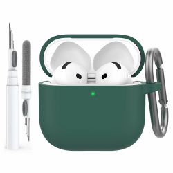 AhaStyle Hülle für AirPods 4 (2024) Mit Reinigungsstift Weiches Silikon AirPods 4. Generation Case Ganzkörper Cover Skin für Apple AirPods 4 Unterstützt USB-C-Ladegehäuse und Drahtloses Angebot bei HelloDeals