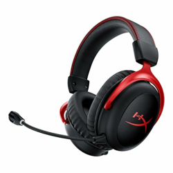 HyperX Cloud II Wireless Gaming-Headset, 2,4-GHz, 30 Std. Akku, 20 m Reichweite, DTS Headphone Spatial Audio, 53-mm-Treiber, HyperX Komfort, abnehmbares Mikrofon, Schwarz-Rot Angebot bei HelloDeals
