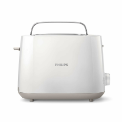 Philips Toaster – 2 Toastschlitze, 8 Stufen, Brötchenaufsatz, Auftaufunktion, Liftfunktion, Abschaltautomatik, weiß (HD2581/00) Angebot bei HelloDeals