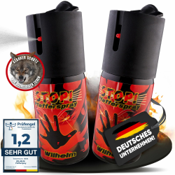 2 x Wilhelm Pfefferspray Tierabwehr Selbstverteidigung CS Gas KO Spray hochdosiert (ca. 2 Mio. Scoville) effektives Verteidigungsspray Angebot bei HelloDeals