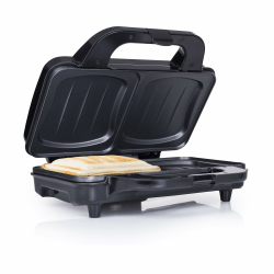 Tristar SA-3060 Sandwich Maker – Extra tiefe Grillplatten – Zwei Portionen gleichzeitig Schwarz Angebot bei HelloDeals