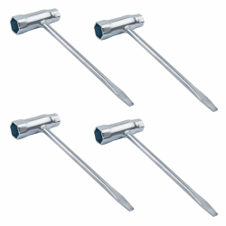 INNAL 4 Stück Kettensägenschlüssel, Zündkerzenschlüssel 13 mm X 19 mm, T Schraubenschlüssel, Motorsägenschlüssel, kombischlüsse für Motorsägenmäher Bürstenschneider Rasenmäher Angebot bei HelloDeals