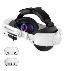 TRANSNOVO Elite Strap Kompatibel mit Meta Quest 3S/Quest 3 Zubehör, 10000 mAh Akkupack Head Strap mit EIN Knopf Verstellmechanismus, Verbesserter Komfort und Verlängerte Spielzeit Angebot bei HelloDeals