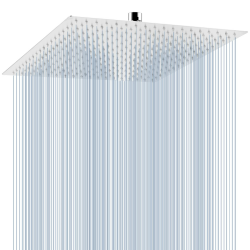 40.5cm Großer Regenbrause - Voolan Quadrat Hochdruck Duschkopf aus Edelstahl 304 - komfortables Duscherlebnis auch bei niedrigem Wasserdruck - installierbar an der Wand oder Decke (16 Zoll, Chrom) Angebot bei HelloDeals