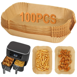 BYKITCHEN 100 Backpapier für Ninja AF300EU AF400EU Heißluftfritteuse/Ninja Double Stack XL 9.5L SL400EU, Air Fryer Zubehör, Airfryer Backpapier, kompatibel mit Princess Cookwise Dual Zone Air Fryer Angebot bei HelloDeals
