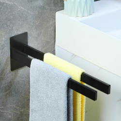 Vista Handtuchhalter ohne Bohren Schwarz 39cm SUS304 Edelstahl Handtuchstange Selbstklebend Handtuchhalterung für Badezimmer Schlafzimmer Wandschrank schwarz Angebot bei HelloDeals