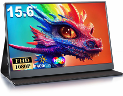 MOMODS Portable Monitor, 15.6 Zoll Tragbarer Monitor, IPS FHD 1080P HDR, Externer Mobile Bildschirm mit Mini HDMI Typ C, für Laptop, Mac, PS5, Xbox Angebot bei HelloDeals