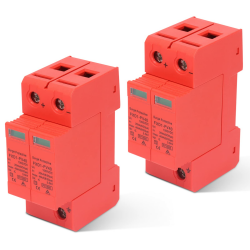 sicherungsautomat, Leitungsschutzschalter, Abschaltvermögen, 2Pcs Überspannungsschutzgeräte, DC 1000V Photovoltaik-Ableiter-Spannungs-Blitzschutz 2P 40KA mit Fernsignal für Blitzschutz Angebot bei HelloDeals