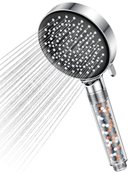 Duschkopf Wassersparend 7,5L/Min,YEAUPE Duschkopf mit Filter, Regendusche Duschkopf Druckerhöhend, Duschbrause mit 6 Strahlarten, Sparduschkopf(Duschkopf ohne Schlauch), Chrom Angebot bei HelloDeals