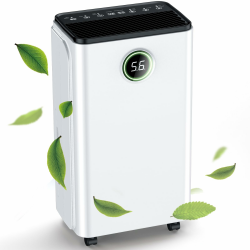 Luftentfeuchter 12L/Tag, Auto Entfeuchtung, 24H-Timer Ein/Aus, Kontinuierliche Entwässerung, Leistungsstarker Raum Luftentfeuchter mit LED Display und Steuerung, Gegen Feuchtigkeit Angebot bei HelloDeals