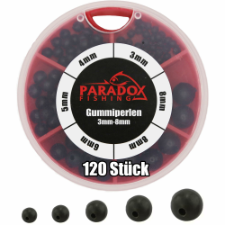 Paradox Fishing Gummiperlen Set 3mm-8mm I 120 Stück I Gummiperlen Angeln Stopper-Perle zum Angeln Perle Angeln Angelzubehör - perfekt mit Gummistopper Angeln Angebot bei HelloDeals