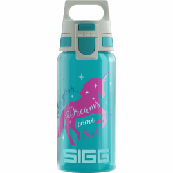 SIGG VIVA ONE Unicorn Kinder Trinkflasche (0.5 L), schadstofffreie Kinderflasche mit auslaufsicherem Deckel, einhändig bedienbare Trinkflasche für Kinder 0 BLUE Kinderflasche Angebot bei HelloDeals