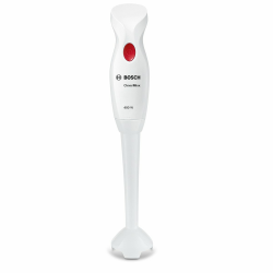Bosch Stabmixer CleverMixx MSM14000, Abnehmbarer Mixfuß, Ergonomischer Griff, leichtes Gehäuse, 4-Klingen-Messer, einfache Reinigung, 400 W, weiß/rot Angebot bei HelloDeals