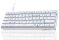 Dierya DK61se Gaming Tastatur,60% Prozent Mechanische Tastatur mit Red Linear Switch,Ultra-Compact Mini 61 Tasten Anti-Ghosting,Typ-C-Datenkabel,US Layout für PC Windows Gamer Typist,Weiß Angebot bei HelloDeals