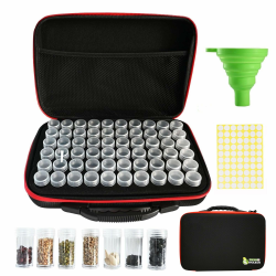 Smaxcn 60 Slots Saatgut Aufbewahrungsbox,Robuste Samen Organizer Aufbewahrungsbox mit Reißverschluss Tasche und Label Aufkleber, Für Blumen Gemüse,Gemüsesamen,Kräuter Samen,Garten Samen. Angebot bei HelloDeals