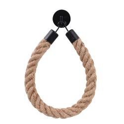 Toilettenpapierhalter,Handtuchhalter,Schwarz Matt OHNE Bohren Vintage Klopapierhalter,ungefärbte Naturfaser,hanfseil Wc-Papierhalter,WC Papier Halterung,Dekoration füR Das Badezimmer (ohne Bohren) Angebot bei HelloDeals