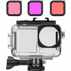 Fenmaru 40M Wasserdicht Schutzhülle Gehäuse für DJI Osmo Action 5 Pro/Osmo Action 4, Tauchgehäuse mit 3 Farbfiltern und Antibeschlag-Folie kompatibel mit DJI Osmo Action 5 Pro/Osmo Action 4 Angebot bei HelloDeals