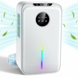 Luftentfeuchter Elektrisch, 2.5L Entfeuchter Elektrisch mit Funktion Abtauen & Automatische Abschaltung, 8-12-24H Timer, Tragbarer Raumentfeuchter Leiser Schlafmodus, Dehumidifiers Ideal für Keller RV Angebot bei HelloDeals