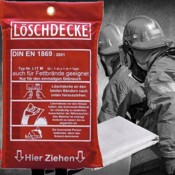 Brandengel Premium Löschdecke in roter Tasche DIN EN 1869:2001 Brandschutzdecke XL| auch für Fettbrände Fettbrand Küche Feuerlöschdecke Auto Ersten Hilfe 100 x 100 cm 1 Stück Angebot bei HelloDeals