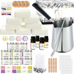 ETUOLIFE Kerzen Selber Machen Set,DIY Kerzenherstellung Kit,Duftkerze Geschenke Set mit 480g Sojawachs,Kerzen Schmelztopf,8 Kerzendosen,4 Duftöl,4 Farbblöcken,50 Candle Wicks Aufklebern,16 Stickers Angebot bei HelloDeals