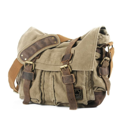 Eysee Schultertasche Herren Canvas-Umhängertasche Daypack für Alltag und Sport 35cm (L) X 30cm(H) X 10cm(W) Grün Angebot bei HelloDeals