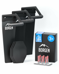 Borgen Fahrrad Wandhalterung Vertikal mit 32 kg Tragkraft - Fahrradhalterung Wand für E-Bike, MTB und Rennrad Angebot bei HelloDeals