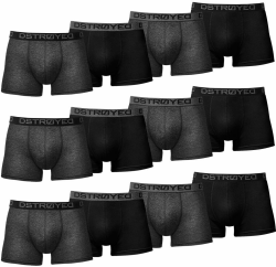DSTROYED ® Boxershorts Herren 10-er / 12-er / 15-er / 8-er Pack S-5XL Unterhosen Männer Unterwäsche Men 313e 12er Set Mehrfarbig XL Angebot bei HelloDeals