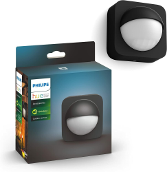 Philips Hue Bewegungsmelder Outdoor, Tageslichtsensor für smarte Beleuchtung, automatische Lichtsteuerung bei Bewegung für ein sicheres Zuhause, schwarz Angebot bei HelloDeals