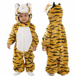 Doladola Baby Strampler mit Kapuze Unisex baby onesie Cartoon Tier Overall Schlafanzüge 3,5-4,5 Jahre Tiger Angebot bei HelloDeals