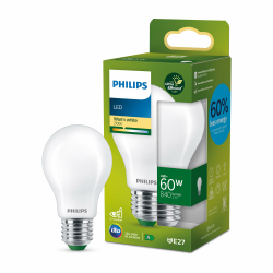Philips LED Classic ultraeffiziente E27 Lampe (60 W), matte LED Lampe mit warmweißem Licht, energiesparende Lampe mit langer Nutzlebensdauer, Energieeffizienzklasse A Angebot bei HelloDeals