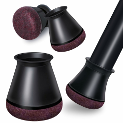 24 Stück Stuhlbeinkappen,Schwarz Schutzkappen für Stuhlbeine Mit Filz,Filzgleiter, Silikon Schutzkappen für Stuhlbeine Schräge, Stühle für Verschleißfeste Stuhlbeinschoner 14-20mm Angebot bei HelloDeals