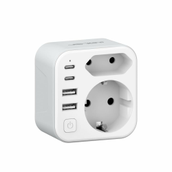 JSVER Reiseadapter für Südafrika,Steckdosenadapter Typ M 2 Steckdose Südafrika Deutschland Reisestecker Adapter mit 2 USB C&2 USB A(3,4A 17W) für Südafrika Namibia,Lesotho, Mosambik(Weiß) Angebot bei HelloDeals