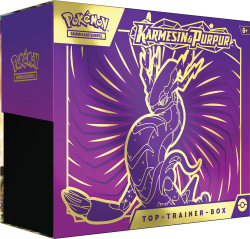 Pokémon-Sammelkartenspiel: Top-Trainer-Box Karmesin & Purpur (Miraidon) (9 Boosterpacks & Premium-Zubehör) Angebot bei HelloDeals