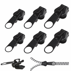 Alluring Reißverschluss Schieber Ersatz, Reißverschluss Reparaturset, Abnehmbare Reißverschluss Zipper Pull Fixer Reißverschluss für Kleidung Tasche Gepäck Bettzug (Schwarz) (1-6PCS) Angebot bei HelloDeals