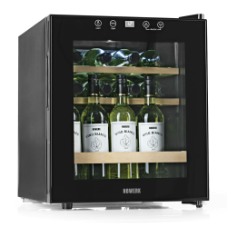 N8WERK Weinkühlschrank für bis zu 15 Flaschen Wein | Leise Kompressortechnologie, freistehend, Temperaturbereich 4 °C - 18 °C, Thermoverglasung | LC-Display, LED-Beleuchtung Angebot bei HelloDeals
