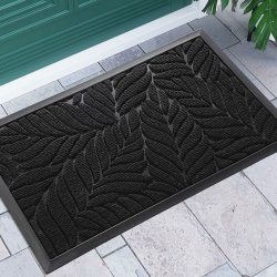 Yimobra Schmutzfangmatte waschbar, 75 x 43 cm, rutschfeste Sauberlaufmatte für draußen – Premium Fußmatte gegen Schmutz und Staub，Schwarz Angebot bei HelloDeals