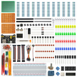WayinTop Elektronik Starter Kit mit Deutsch Tutorial, Breadboard Netzteil, Breadboard Drahtbrücken Jumper Wires Set, LEDs und Widerstands Set, PCB Board, Widerstandskarte für Arduino Angebot bei HelloDeals