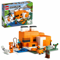 LEGO 21178 Minecraft Die Fuchs-Lodge, Spielzeug für Jungen und Mädchen ab 8 Jahren mit Figuren von ertrunkenem Zombie und Tieren, Kinderspielzeug Angebot bei HelloDeals